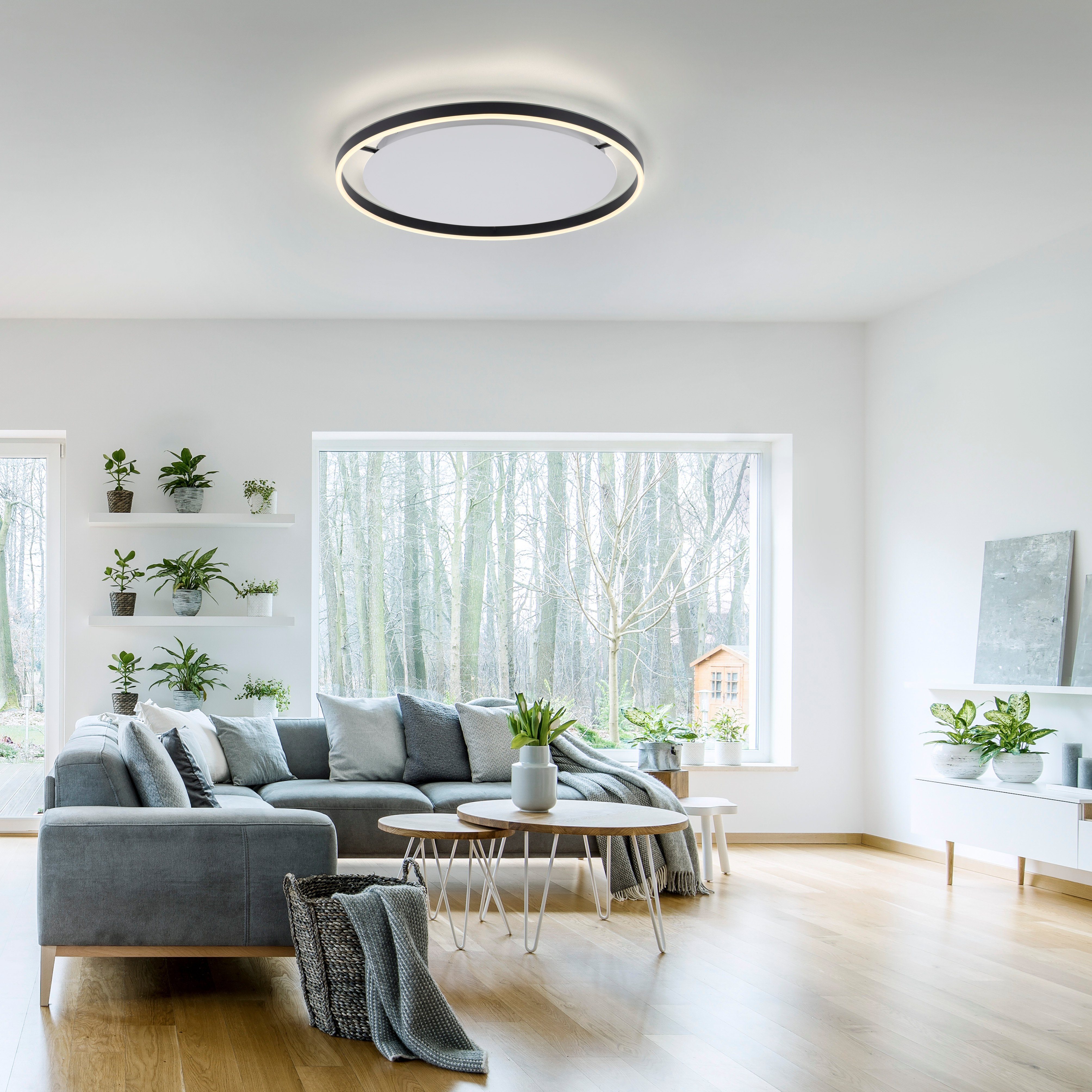 Leuchten Direkt Deckenleuchte integriert, LED Warmweiß, RITUS, Switchmo dimmbar, fest Switchmo, dimmbar, LED