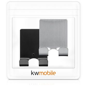 kwmobile 2x selbstklebende Wand Haken für Rasierer Halterung, (1-tlg., für versch. Oberflächen - Nassrasierer Halter Set)