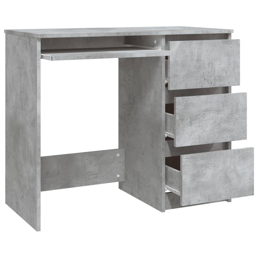 furnicato Schreibtisch Betongrau cm 90x45x76 Holzwerkstoff