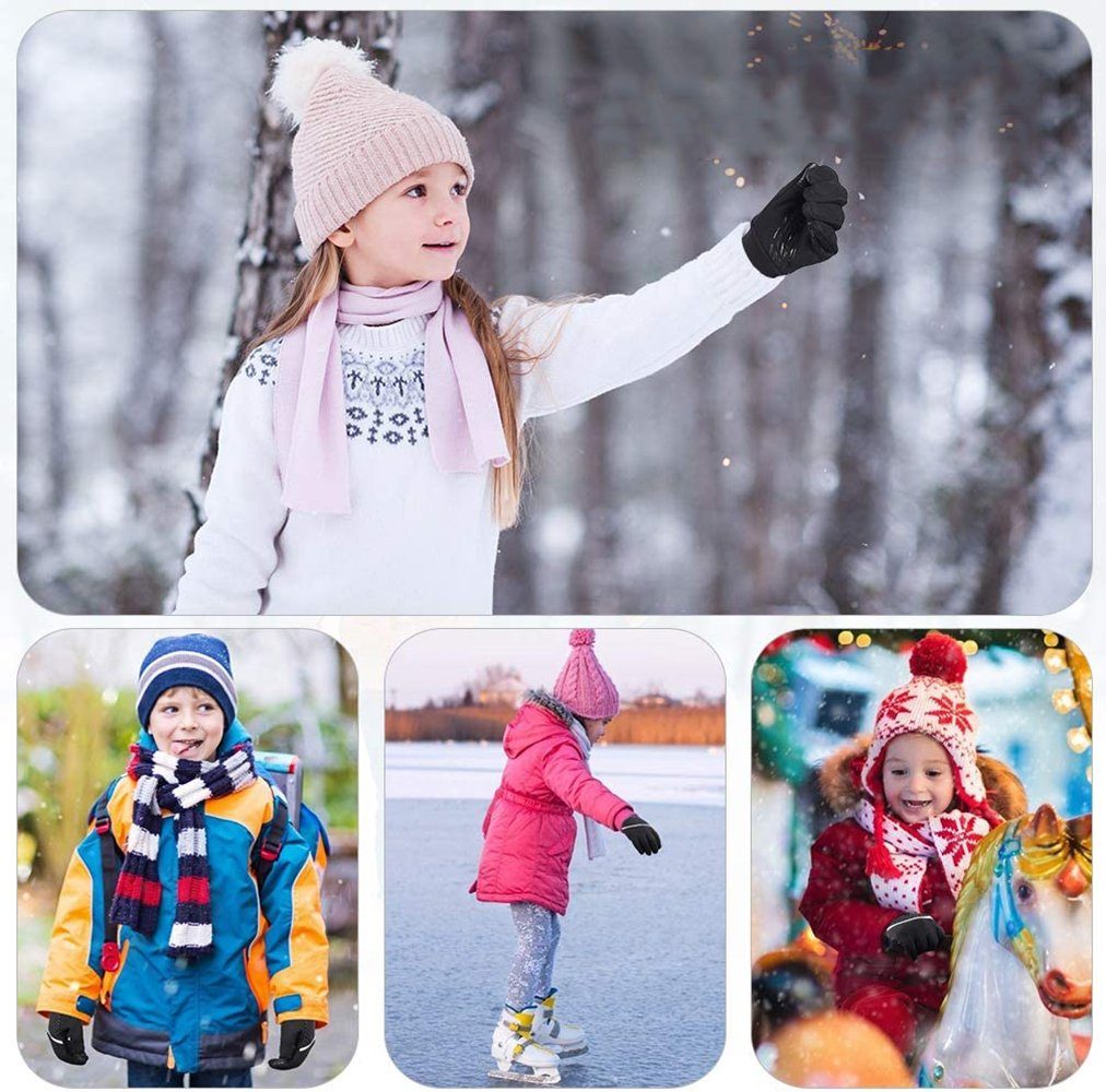 GelldG Fahrradhandschuhe Kinder -Kids Handschuhe Sport Outdoor Winterhandschuhe Warme