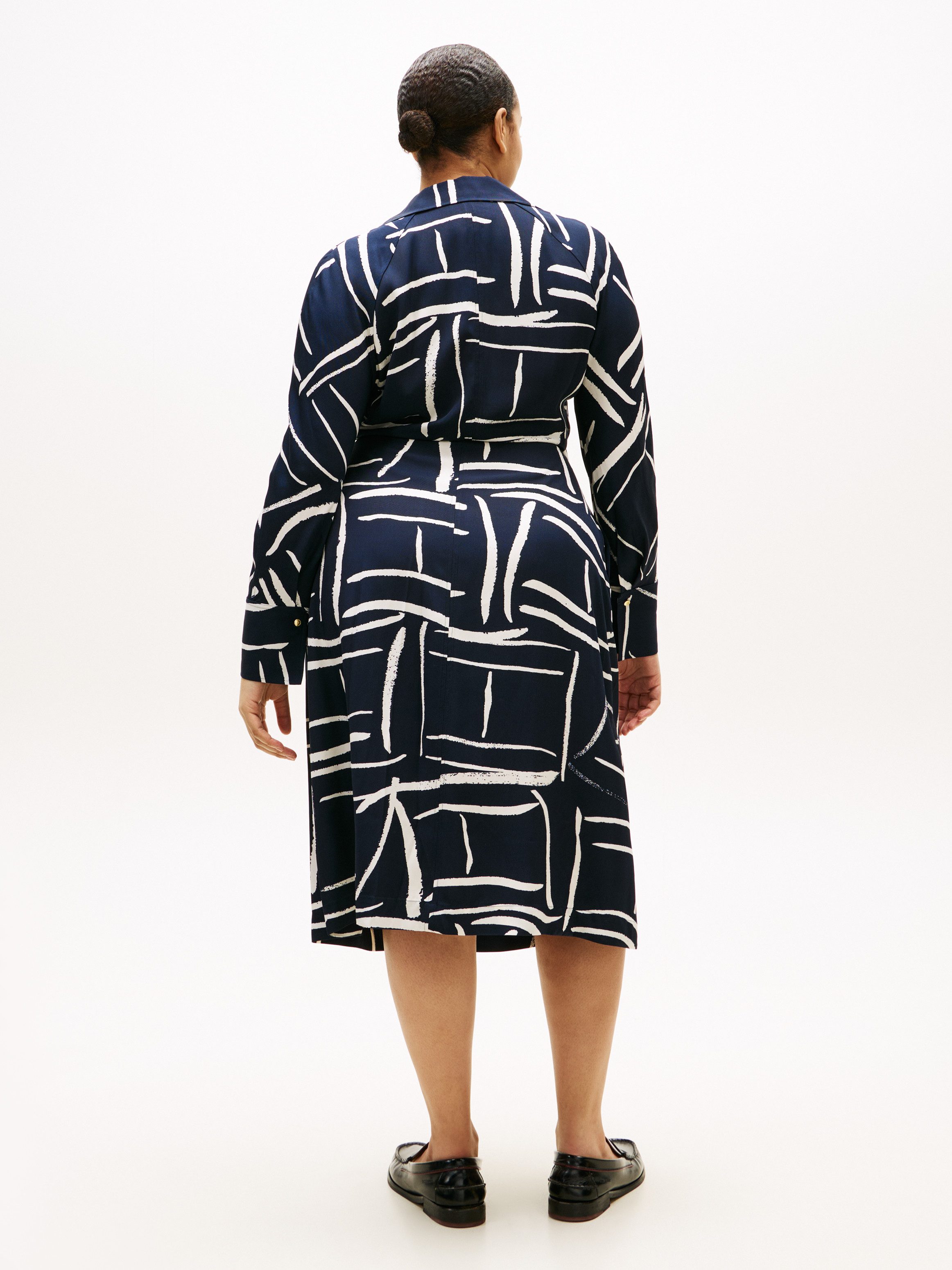 Tommy Hilfiger Curve Shirtkleid CRV VIS TWILL MIDI SHIRT DRS LS in großen G günstig online kaufen