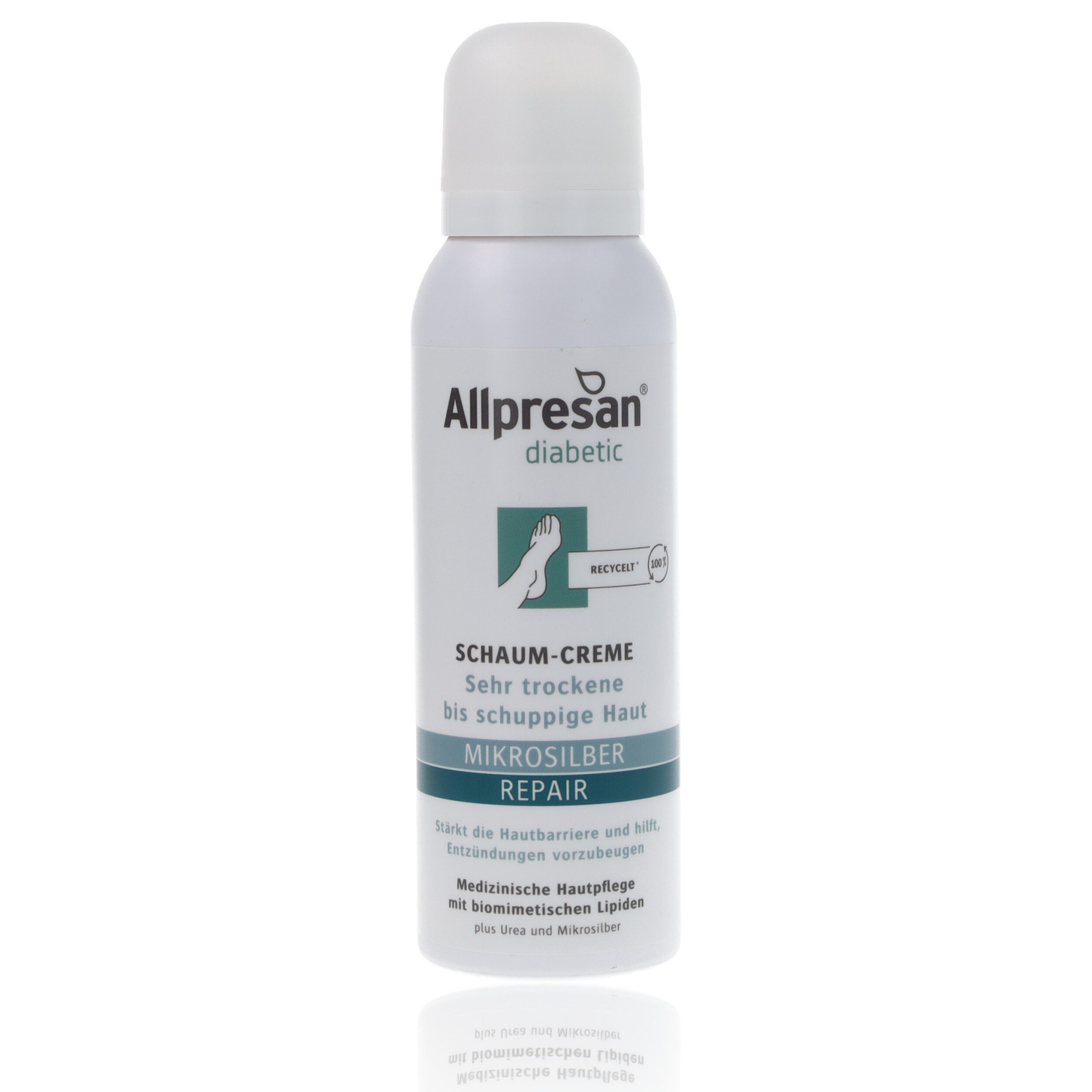 Fußschaum Allpresan diabetic MIKROSILBER + REPAIR Schaum-Creme 125ml