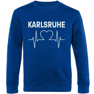 multifanshop Sweatshirt Karlsruhe - Herzschlag - Pullover