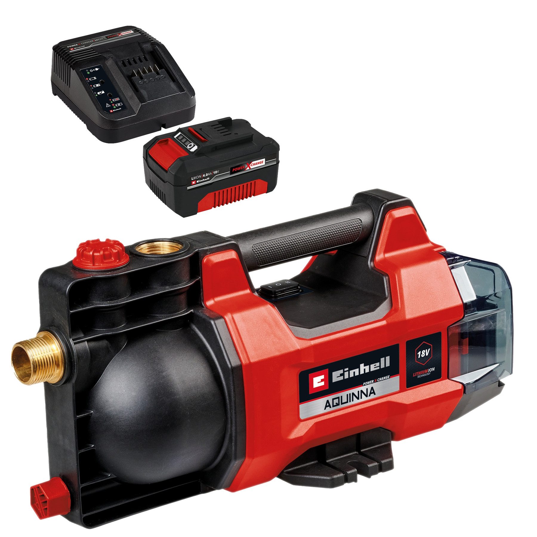 Einhell Akku-Gartenpumpe EINHELL Akku-Gartenpumpe AQUINNA 18/28 + Starterset