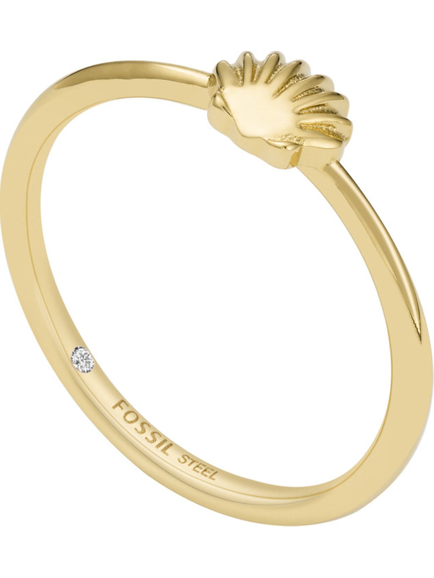 Fingerring Fossil Damen-Damenring Edelstahl