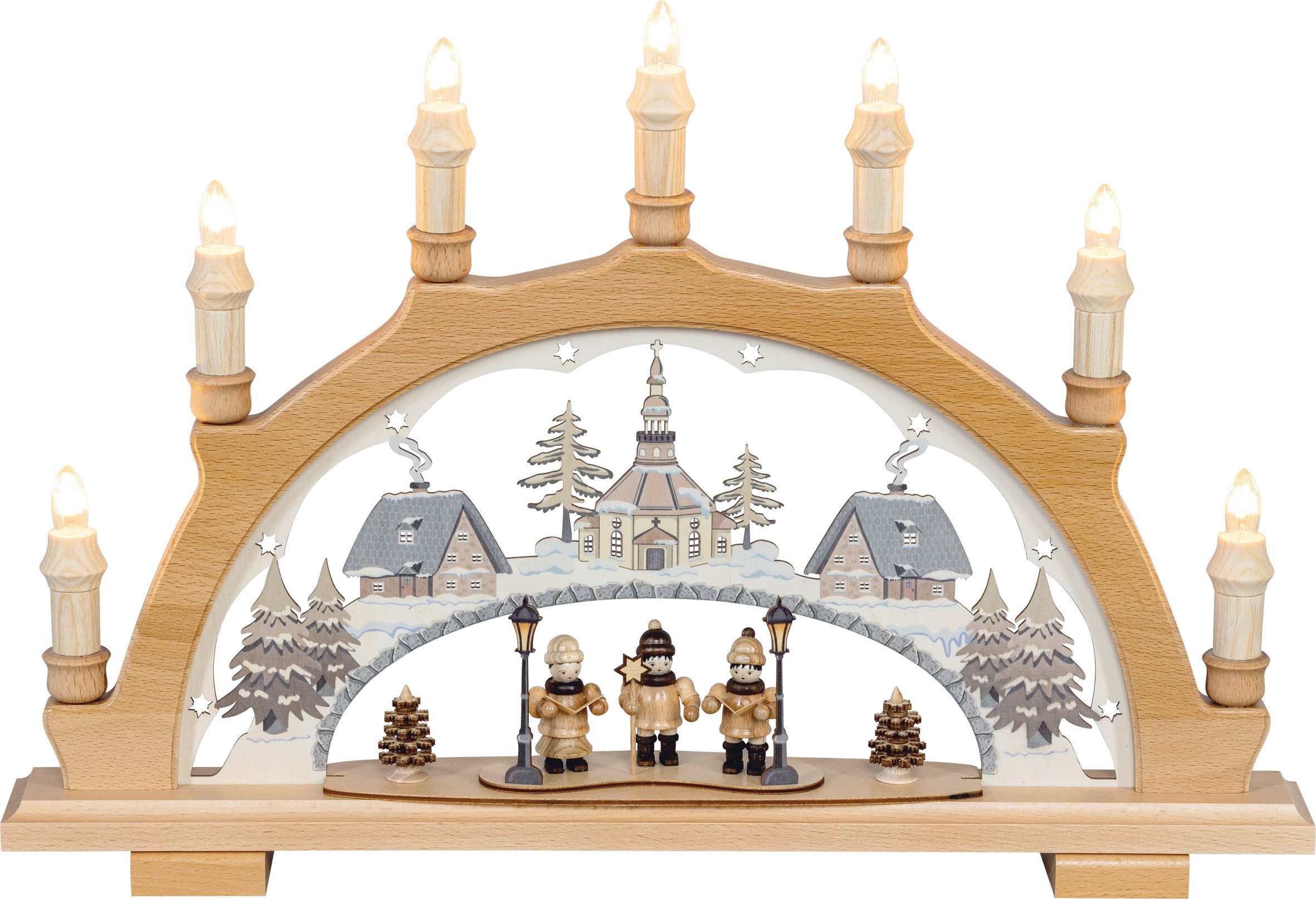 LED Schwibbogen Lichterbogen, Sternsinger