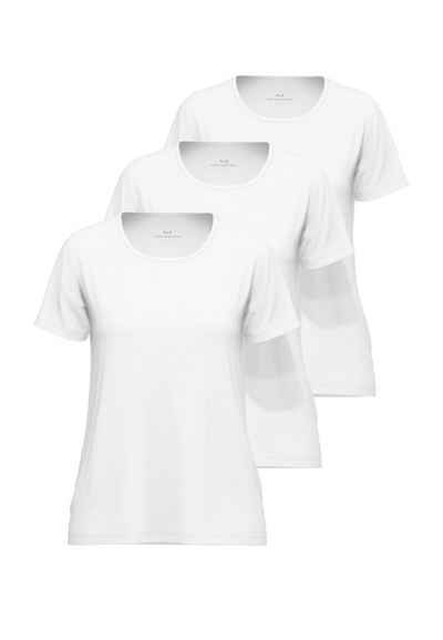 GÖTZBURG Unterziehshirt GÖTZBURG Damen Shirt weiß uni 3er Pack (3-St)
