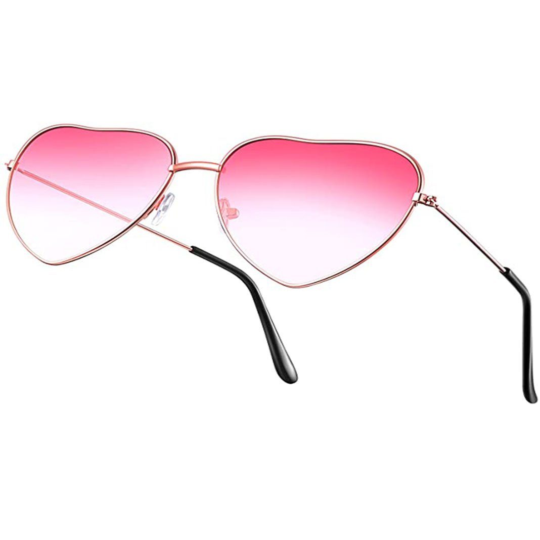 BEARSU Sonnenbrille »Hippie Gläser Brille Herz Geformt Sonnenbrille für  Hippie Schick Kleid Zubehör, Metall Rahmen Rose Gold Rahmen« online kaufen  | OTTO