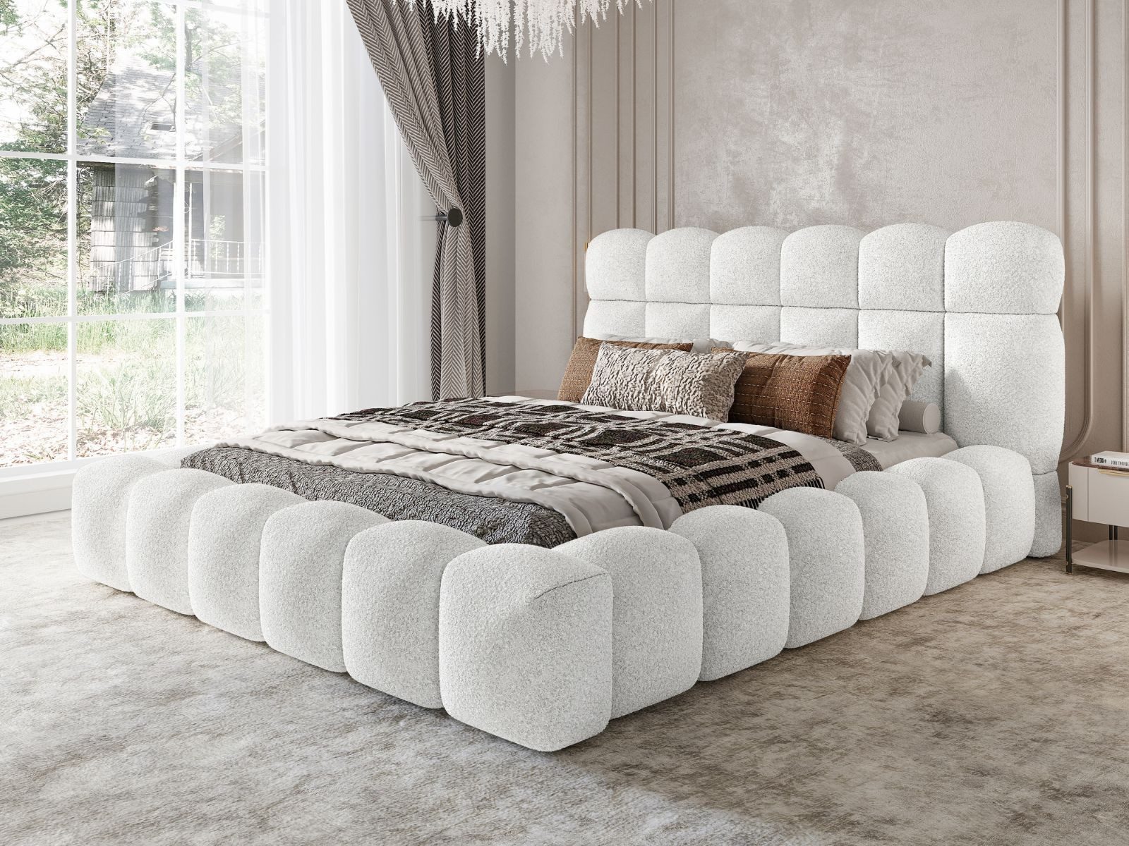 Compleo Polsterbett boucle Designerbett, BUBBL ideale günstig online kaufen