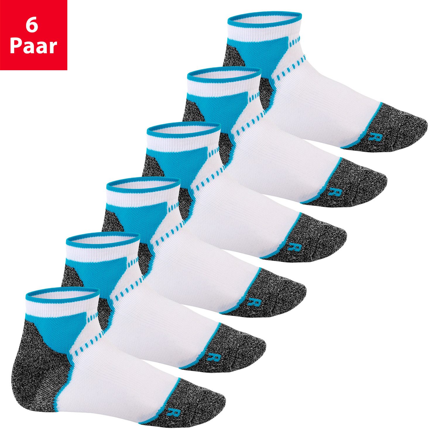 Footstar Sportsocken Damen & Herren Funktions Sport Socken (6 Paar) Laufsocken