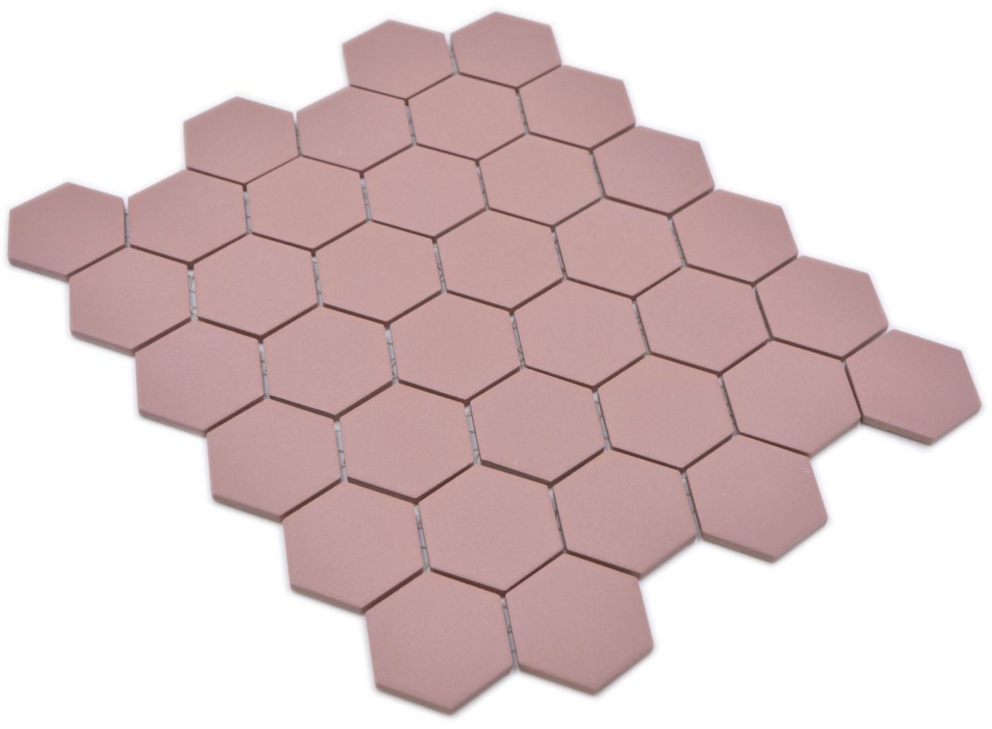 Thumbnail - Mosani Mosaikfliesen Keramikmosaik Mosaikfliesen klinkerrot matt / 10 Mosaikmatten