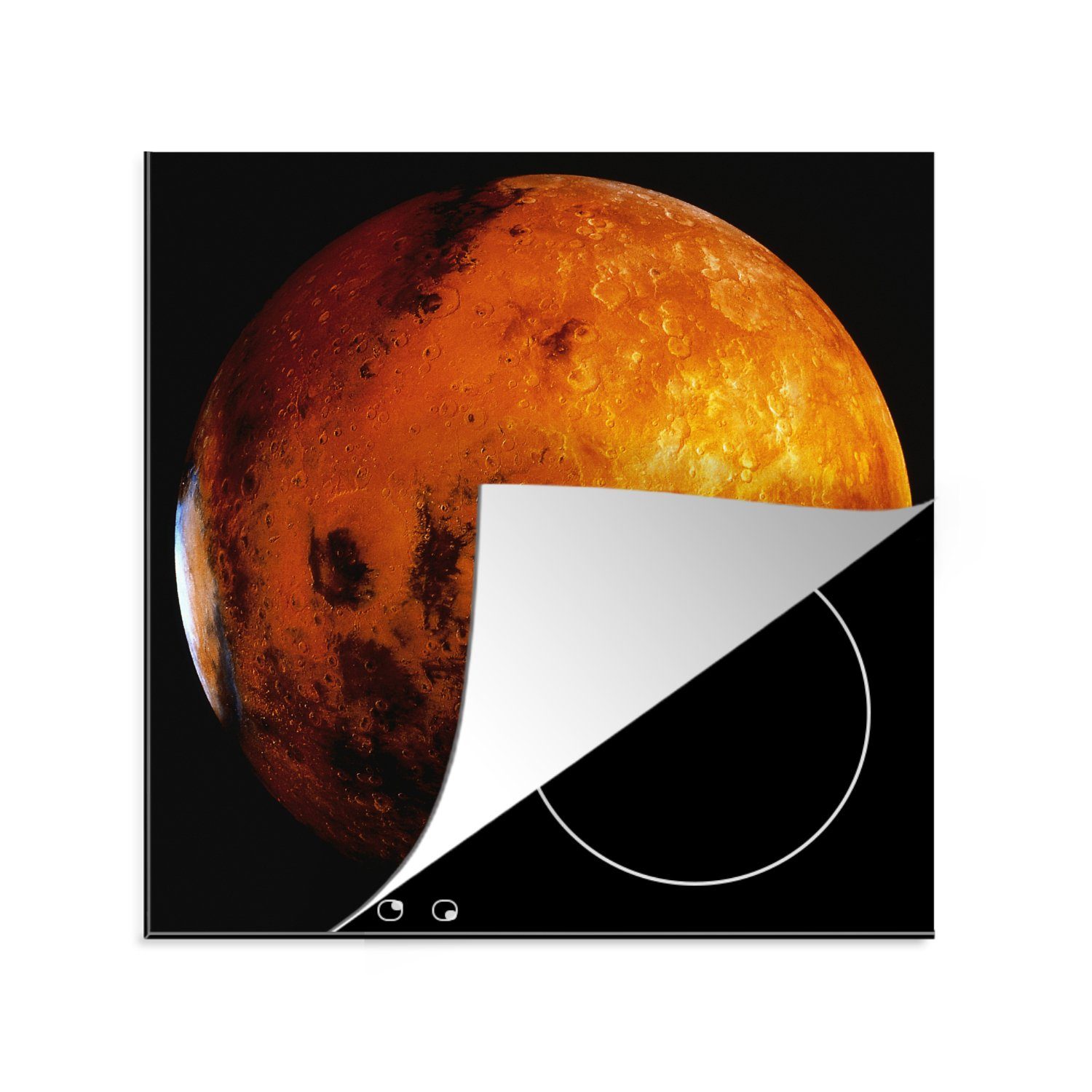 Mars an Der Vinyl, Arbeitsplatte Ceranfeldabdeckung, 78x78 für Himmel, Planet dunklen küche Herdblende-/Abdeckplatte einem (1 MuchoWow cm, tlg),