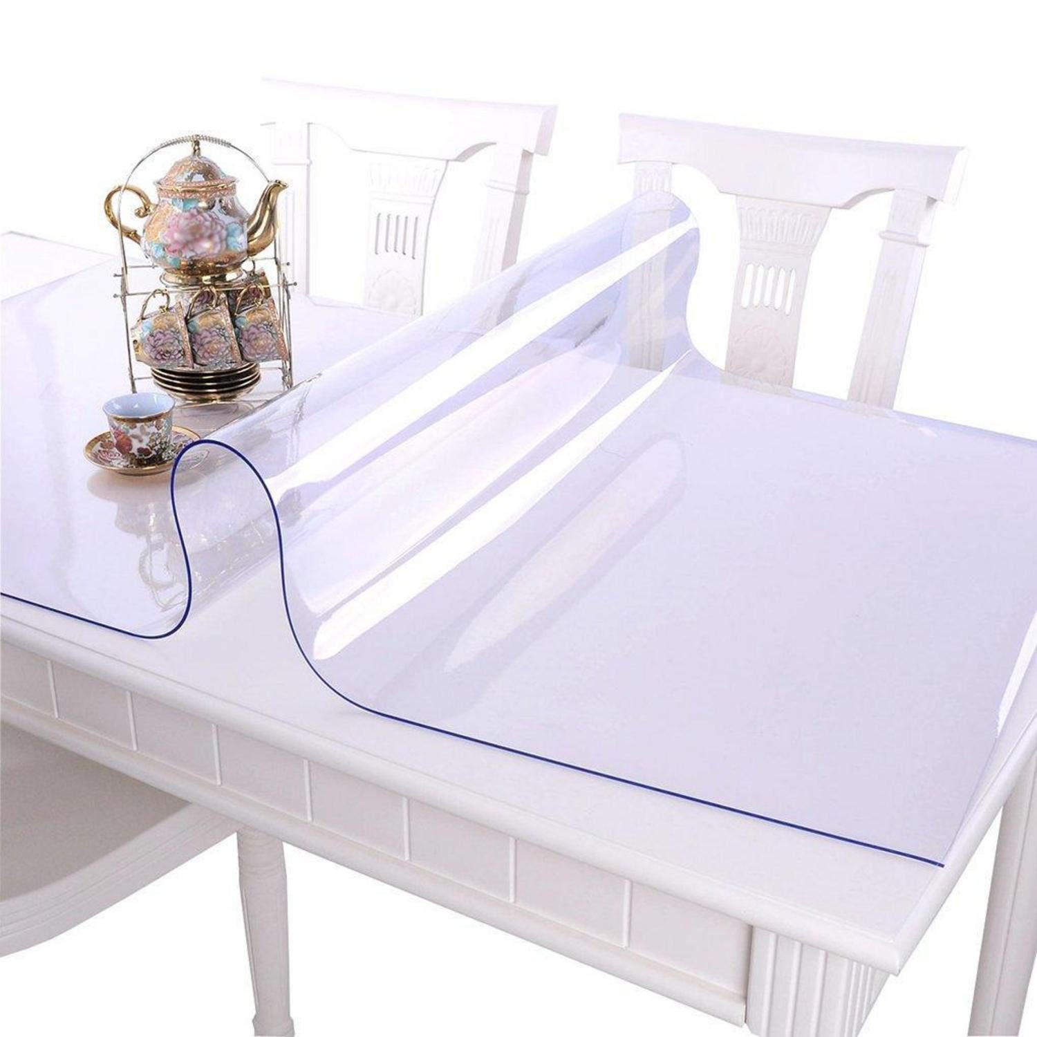 LuxusKollektion Tischschonbezug Tischfolie PVC Quadrat 70x70cm Dicke 1.5mm