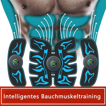 Dekorative EMS-Bauchmuskeltrainer EMS Trainingsgerät,Bauchmuskeltrainer,Stimulation Armtrainer, (3-tlg), USB wiederaufladbarer tragbarer Muskelstimulator