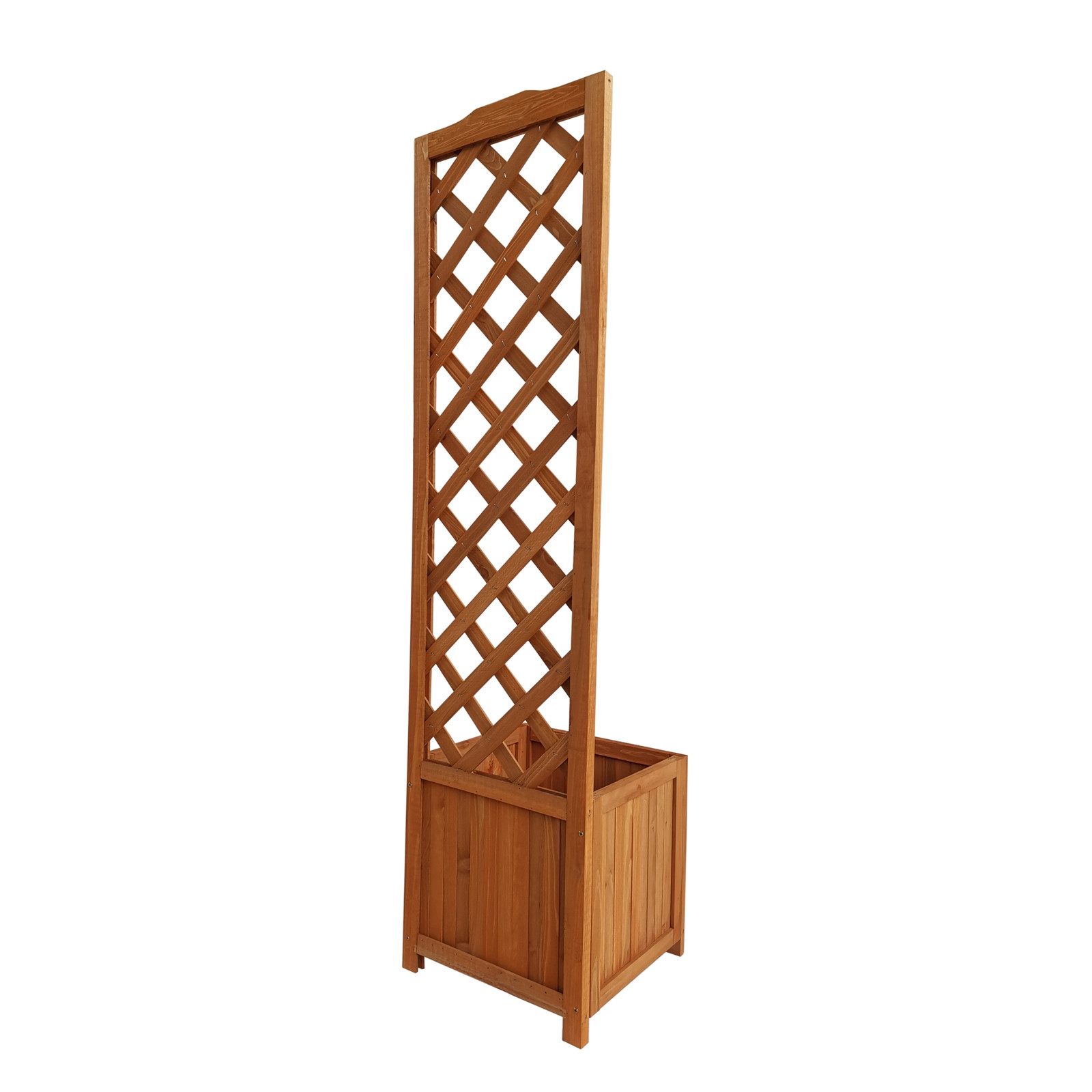 HTI-Living Pflanzkübel Pflanzkasten mit Rankgitter aus Holz (Stück, 1 St., 1x Pflanzkübel mit Rankgitter), Blumenkasten mit Spalier Holz