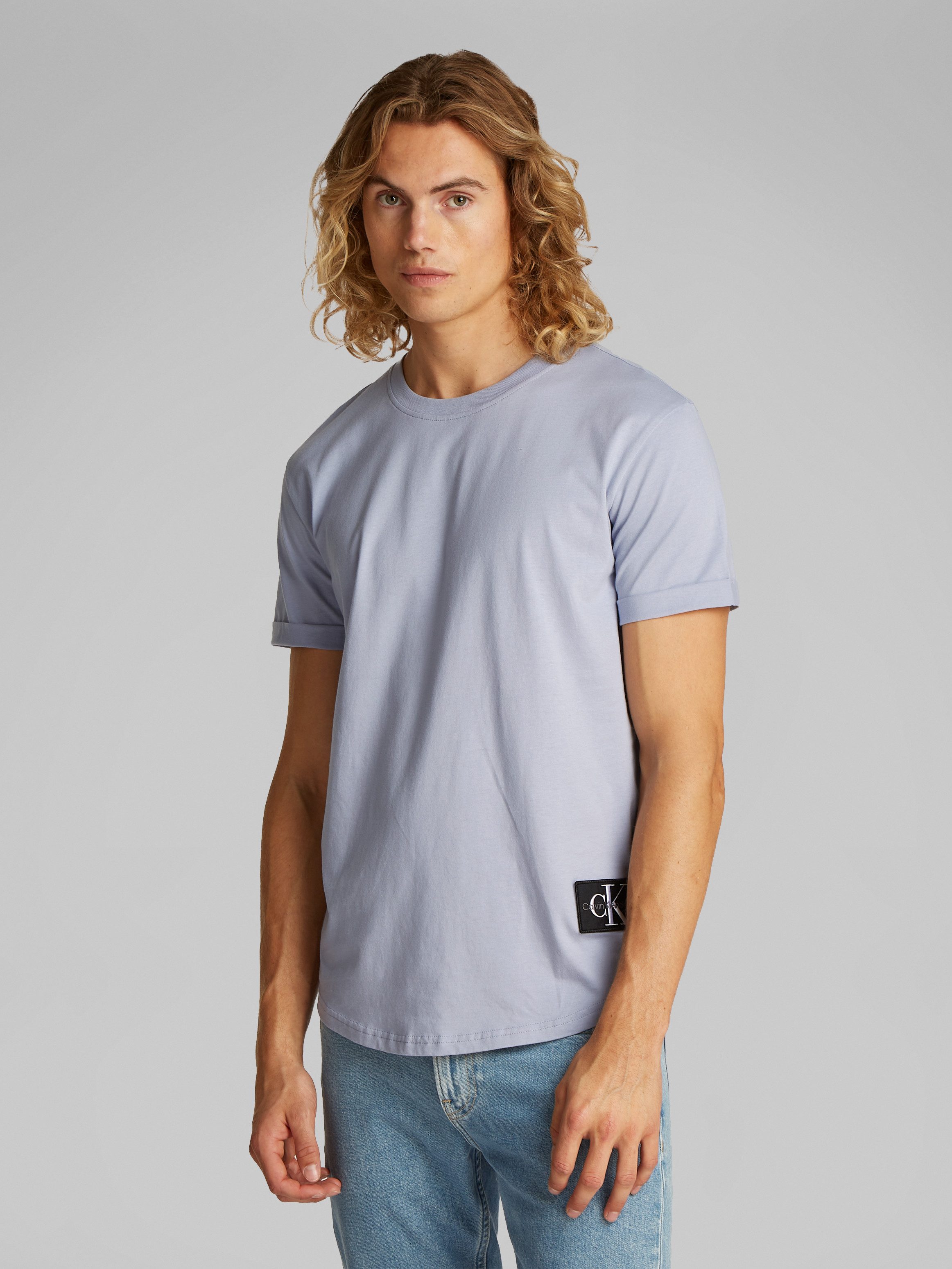 Calvin Klein Jeans T-Shirt BADGE TURN UP SLEEVE mit Logopatch