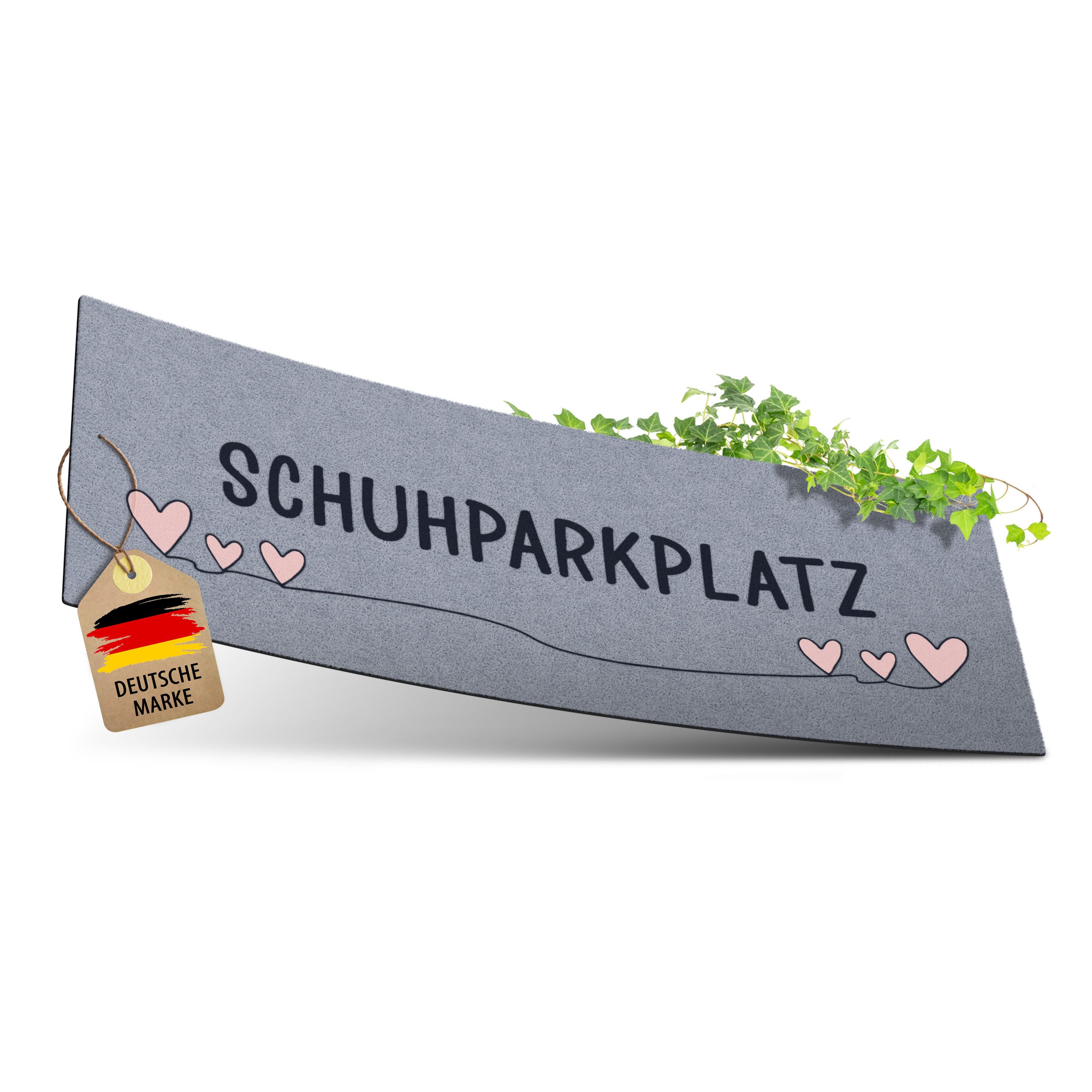 ElbFuchs Fußmatte Schuhparkplatz, Waschbare & Rutschfeste Indoor-Schuhmatte, Schmutzfangmatte für Flur & Eingang