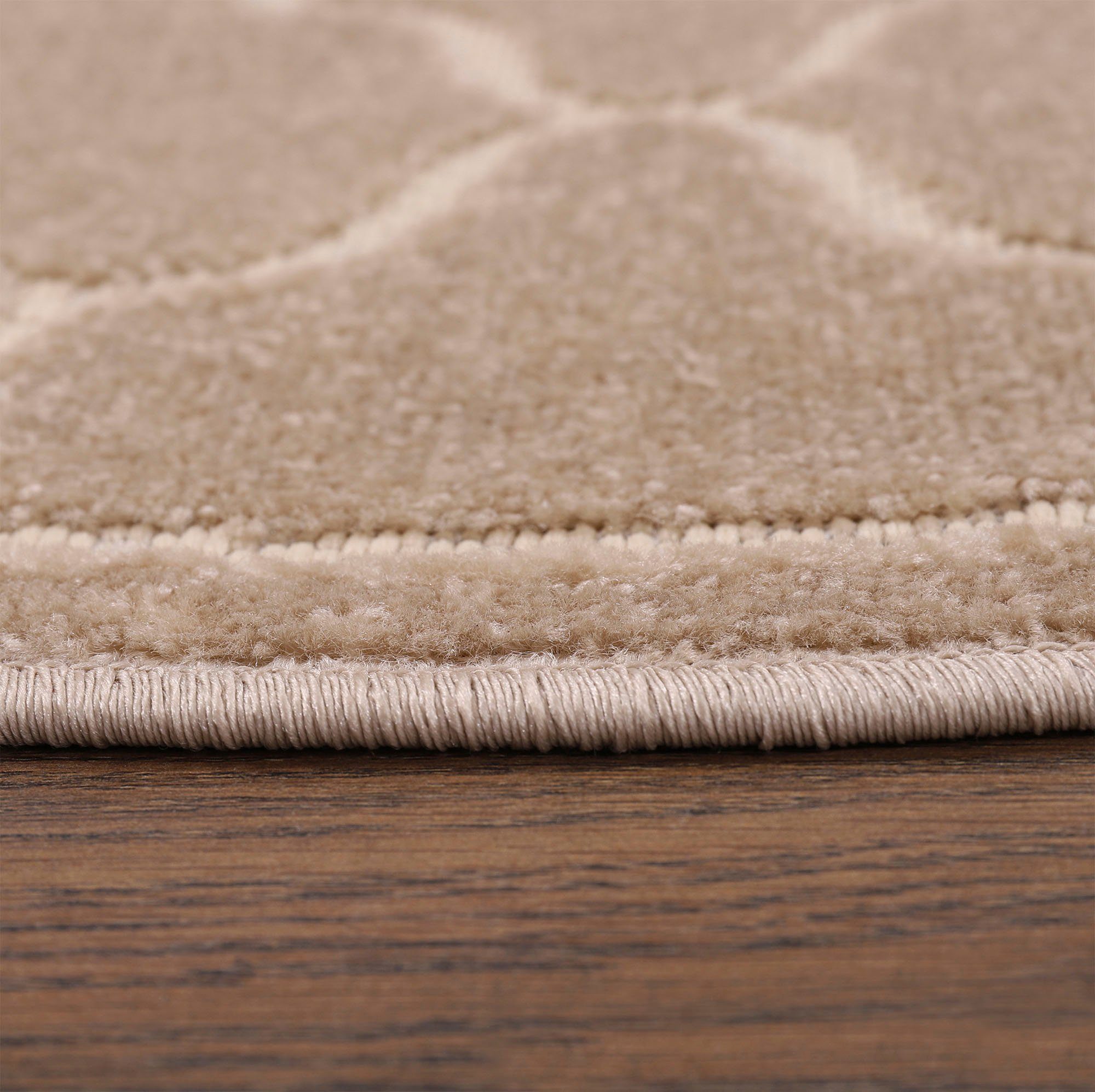 Teppich Berlin, pflegeleicht Outdoor -und rund, geeignet, Höhe: Sanat, und In 6 mm, robust beige