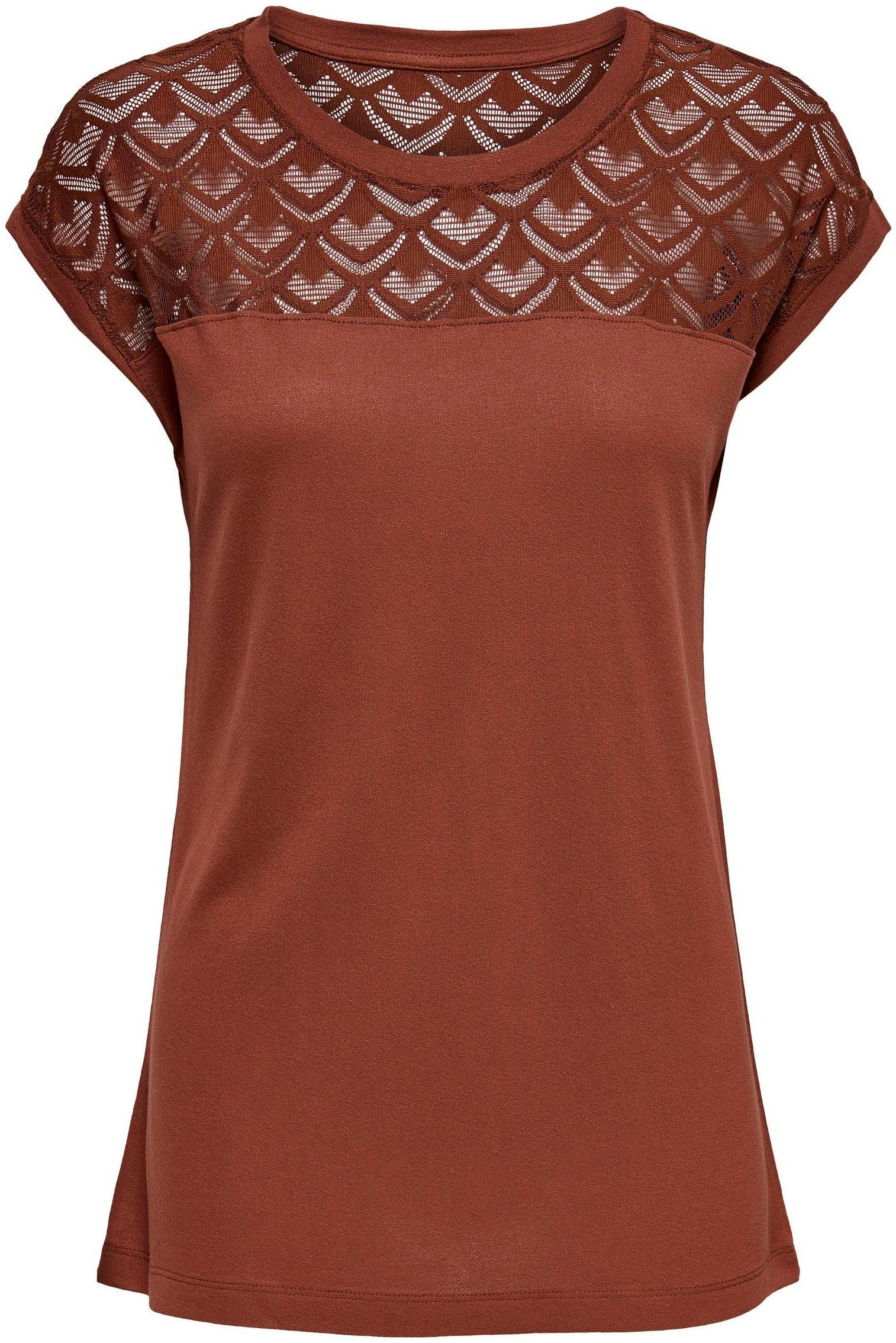 Spitzenshirt ONLNICOLE LIFE S/S MIX TOP NOOS JRS