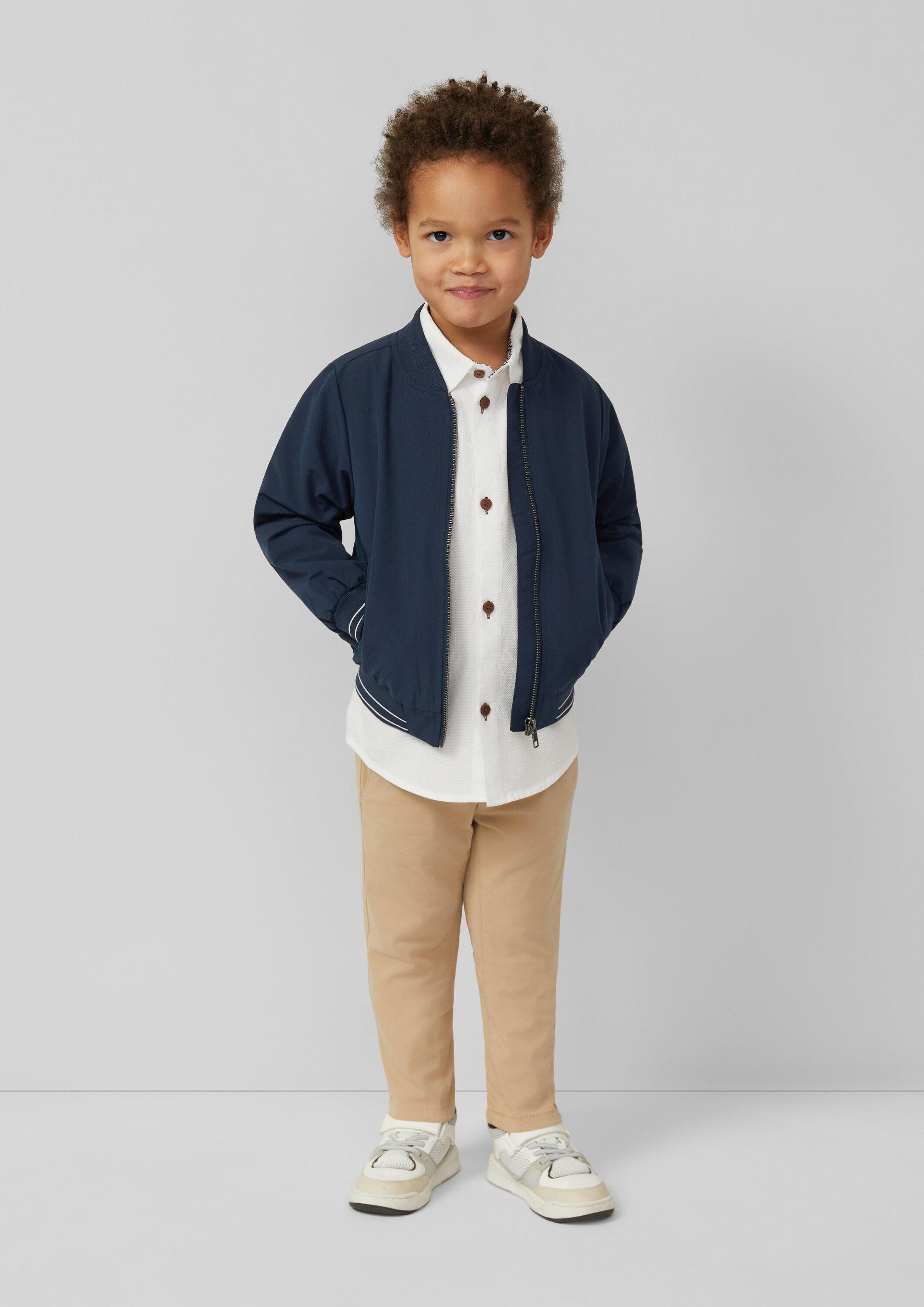 s.Oliver Funktionsjacke Indoor-Jacke Blouson mit Reißverschluss und Streifendetails