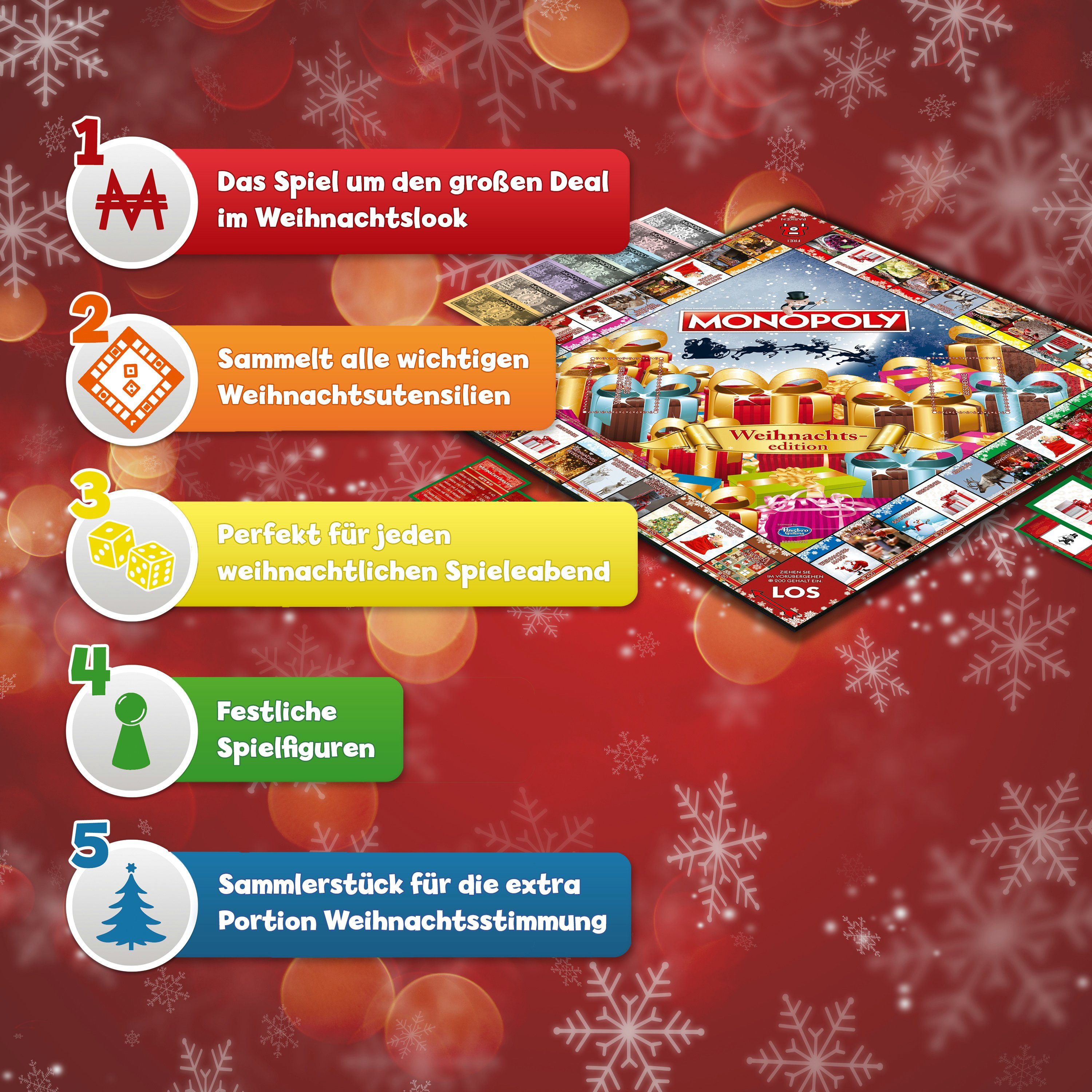 Winning Moves Spiel Monopoly Weihnachten Gesellschaftsspiel Brettspiel Spiel, Brettspiel