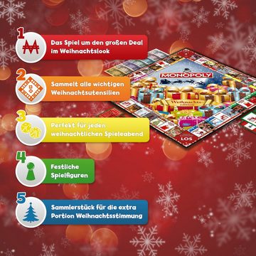 Winning Moves Spiel, Brettspiel Monopoly Weihnachten Gesellschaftsspiel Brettspiel Spiel