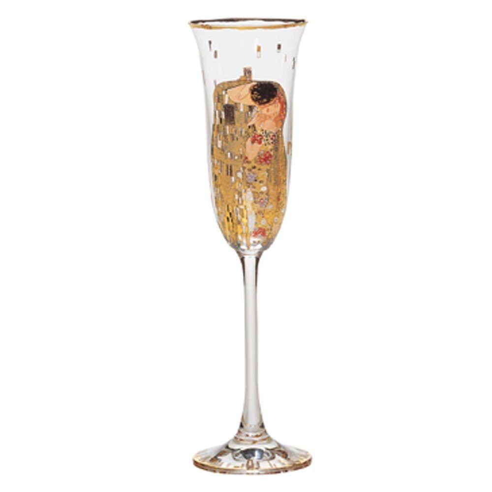 Goebel Sektglas, Glas, Gold H:24cm D:6.5cm Glas