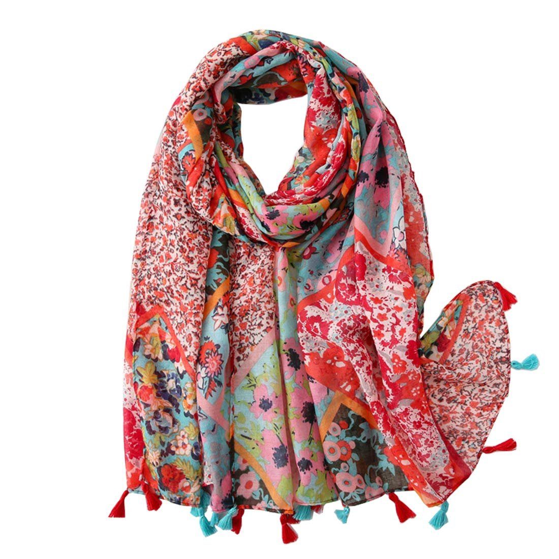 Leway Seidenschal »Schal für Damen Halstuch Kopftuch mit Quasten Schals«,  (1-St) online kaufen | OTTO