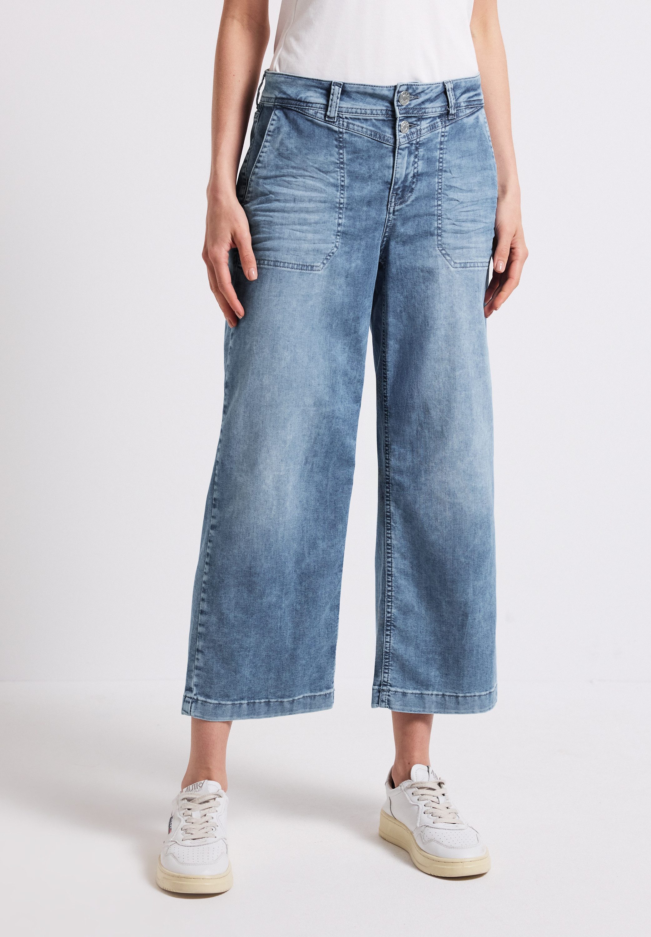 STREET ONE Comfort-fit-Jeans mit seitlichen Einschubtaschen