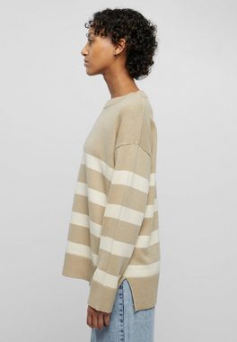 URBAN CLASSICS Rundhalspullover Urban Classics Damen Ladies Striped Knit Crew Sweater (1-tlg)