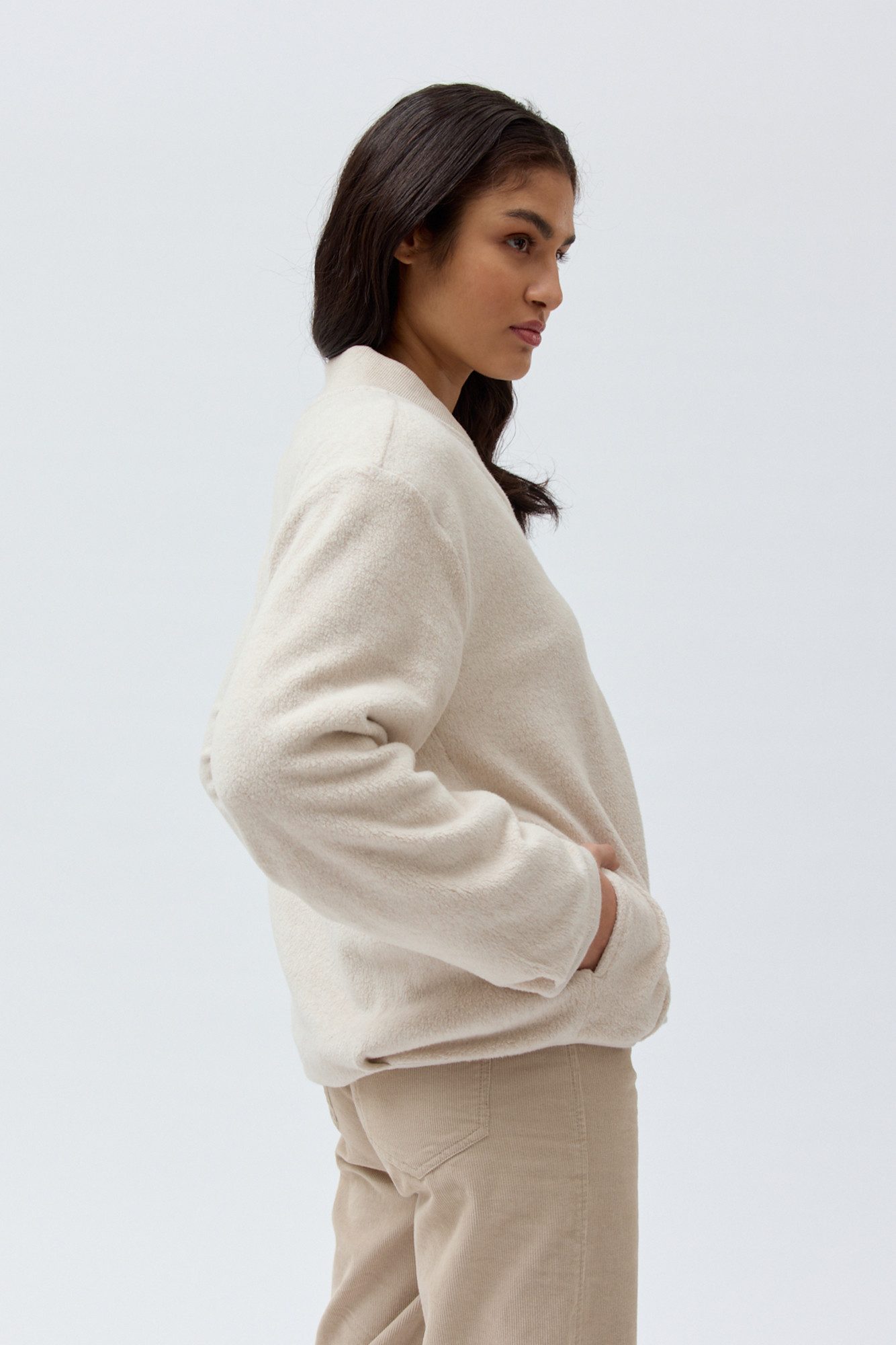 People Wear Organic Fleecejacke aus Bio-Baumwolle günstig online kaufen