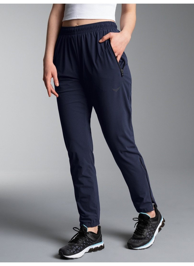 Trigema Jerseyhose TRIGEMA Freizeithose mit Bein-Reißverschluss (1-tlg)