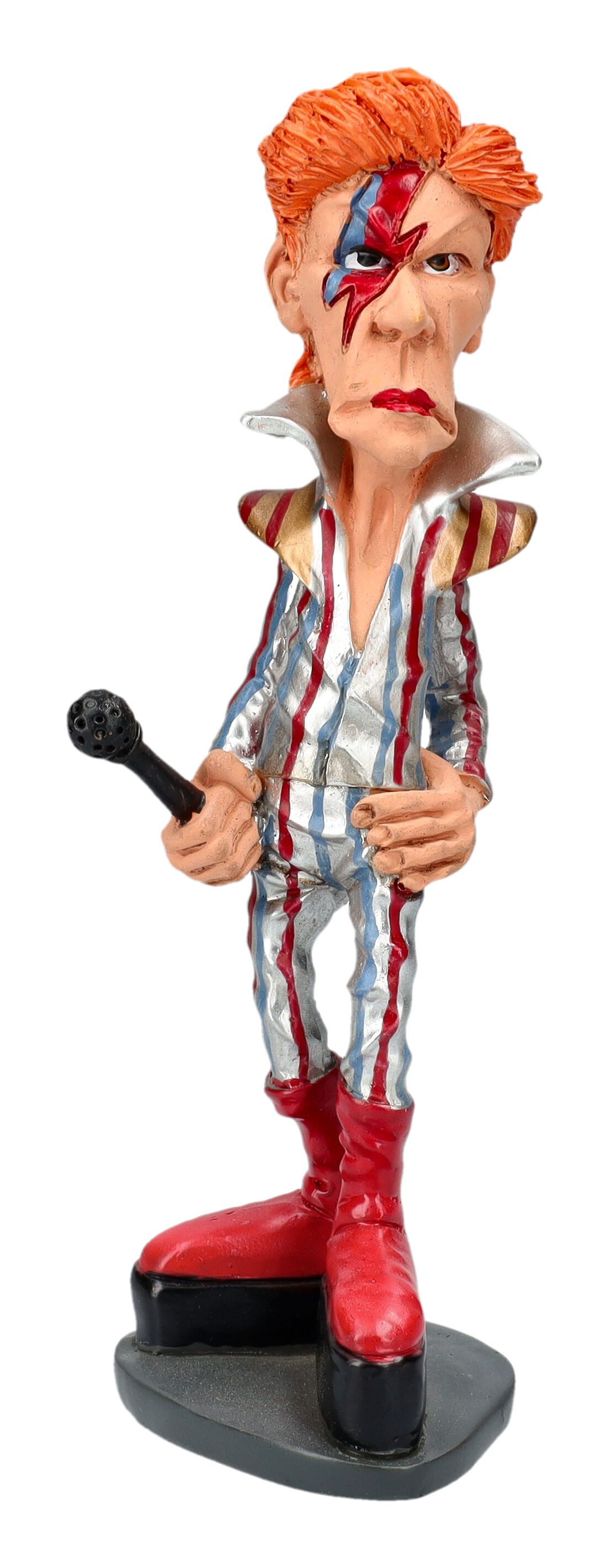 Dekofigur Lustige Rockstar Figur - Sänger David - Rockmusiker Warren Stratford