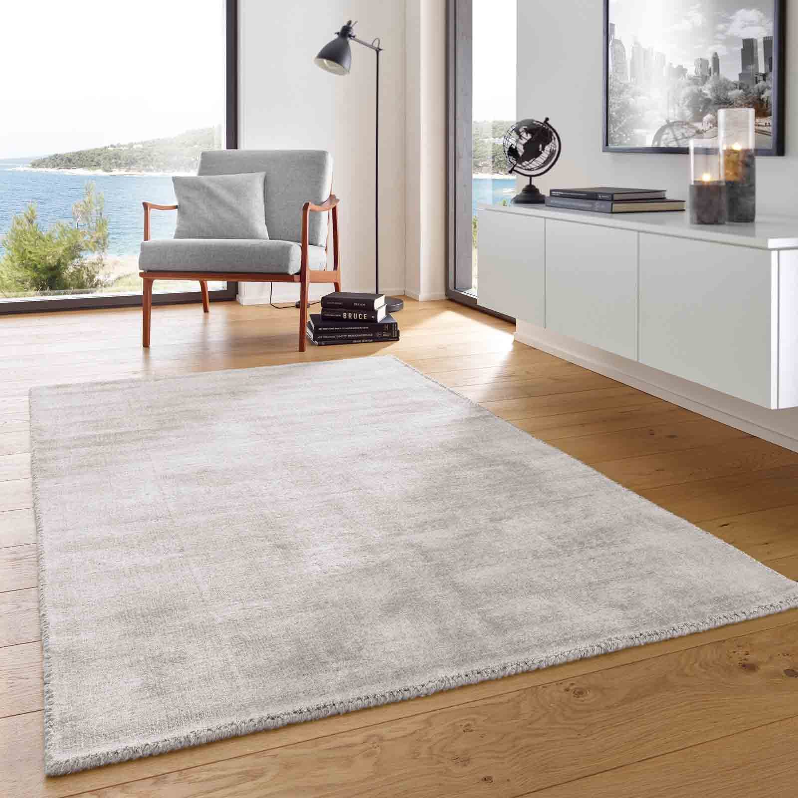 Teppich Kurzflor-Viskose-Teppich Handweb