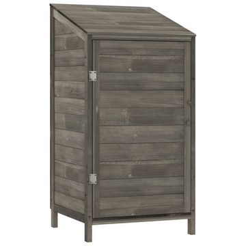 vidaXL Garten-Geräteschrank Geräteschuppen Anthrazit 55x52x112 cm Massivholz Tanne Garten Schrank