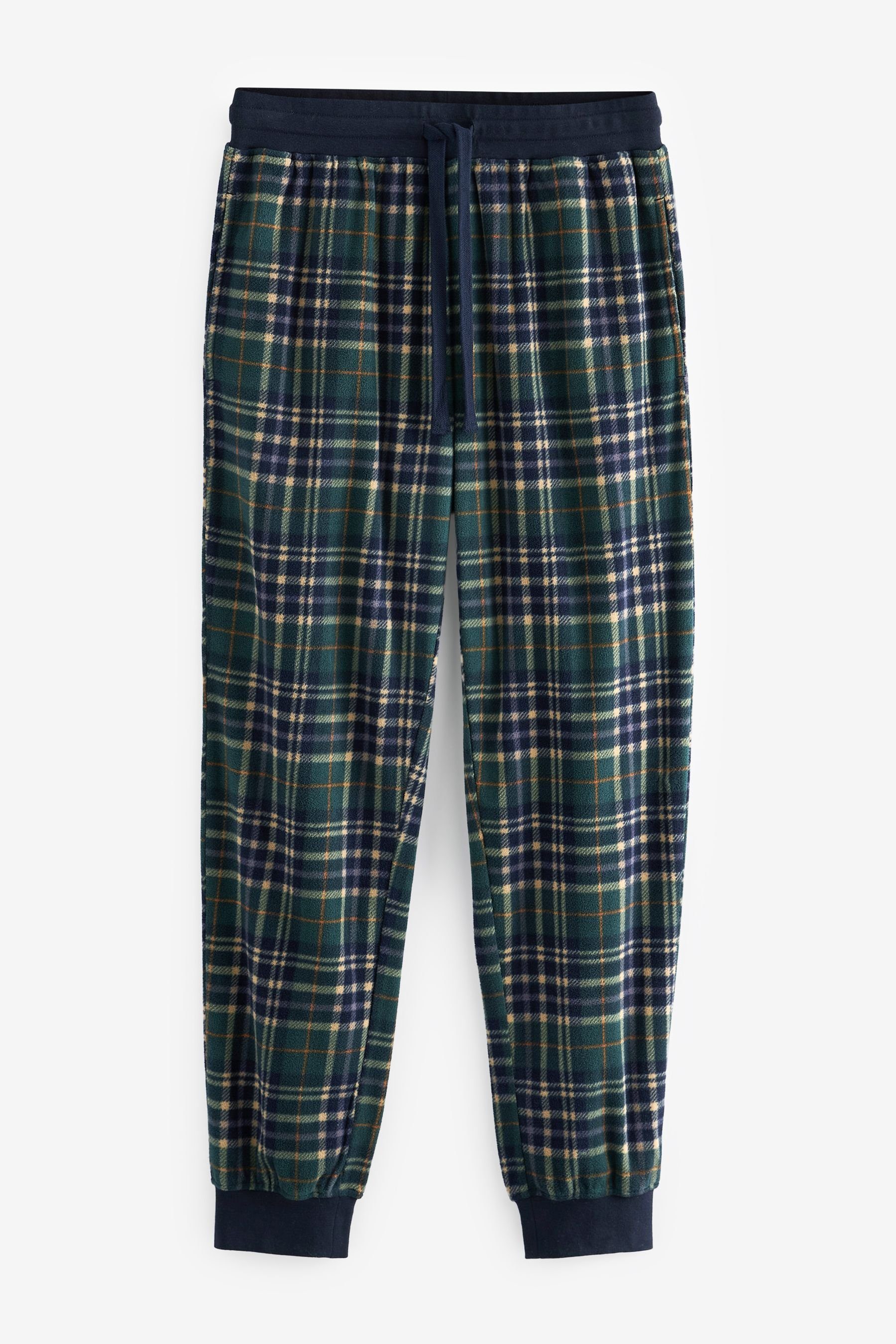 Pyjama Next Black/Green Thermo-Schlafanzug Check tlg) (2