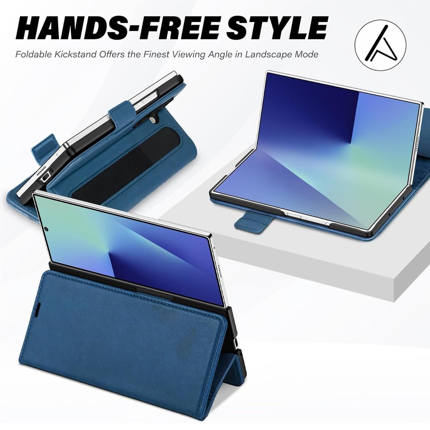 CoolGadget Handyhülle Wallet Klapptasche Cover Case für Samsung Galaxy Z Fold 7, Handy Tasche mit RFID Schutz Kartenfach Book Schutzhülle – Bild 2 von 5