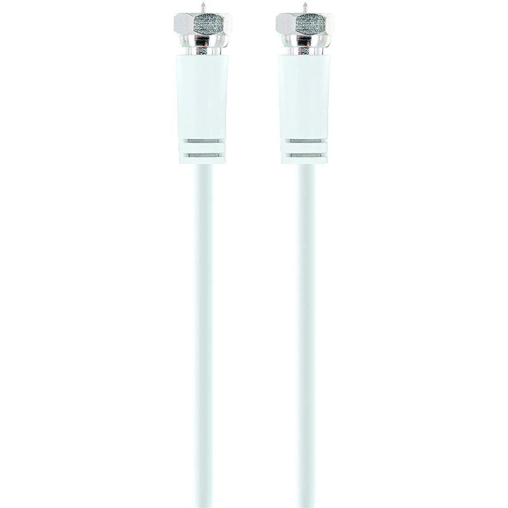Schwaiger KVCHQ30532 SAT-Kabel, SAT Anschlusskabel, 90 dB, 3m, weiß, Kunststoff, F Stecker