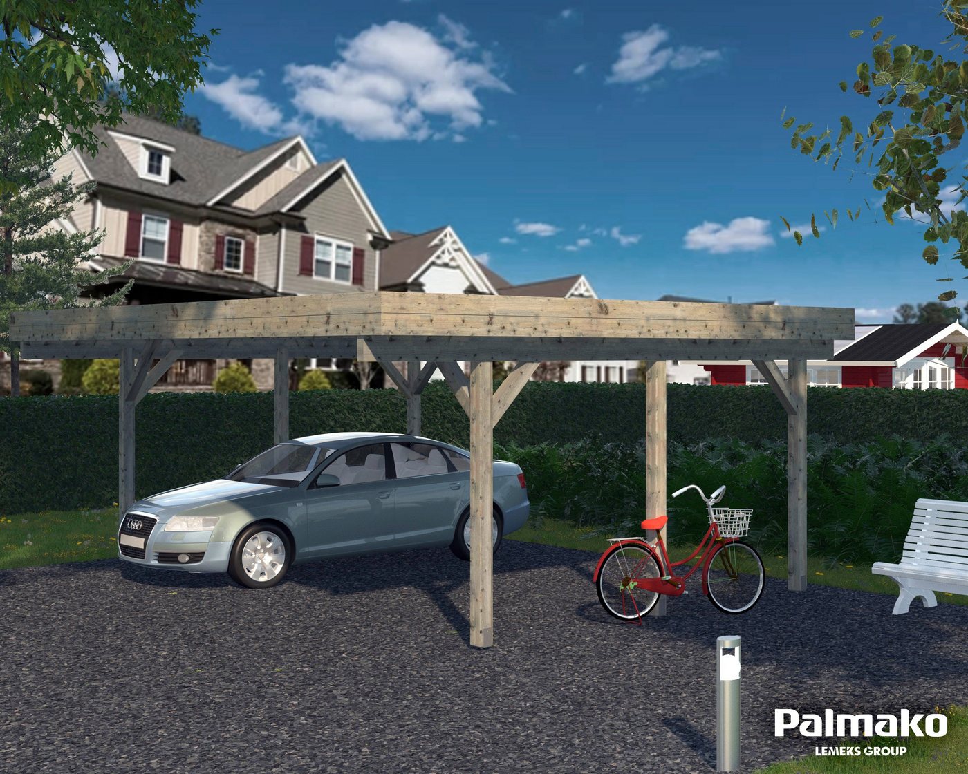 Thumbnail - Palmako Doppelcarport Karl, BxT: 600x512 cm