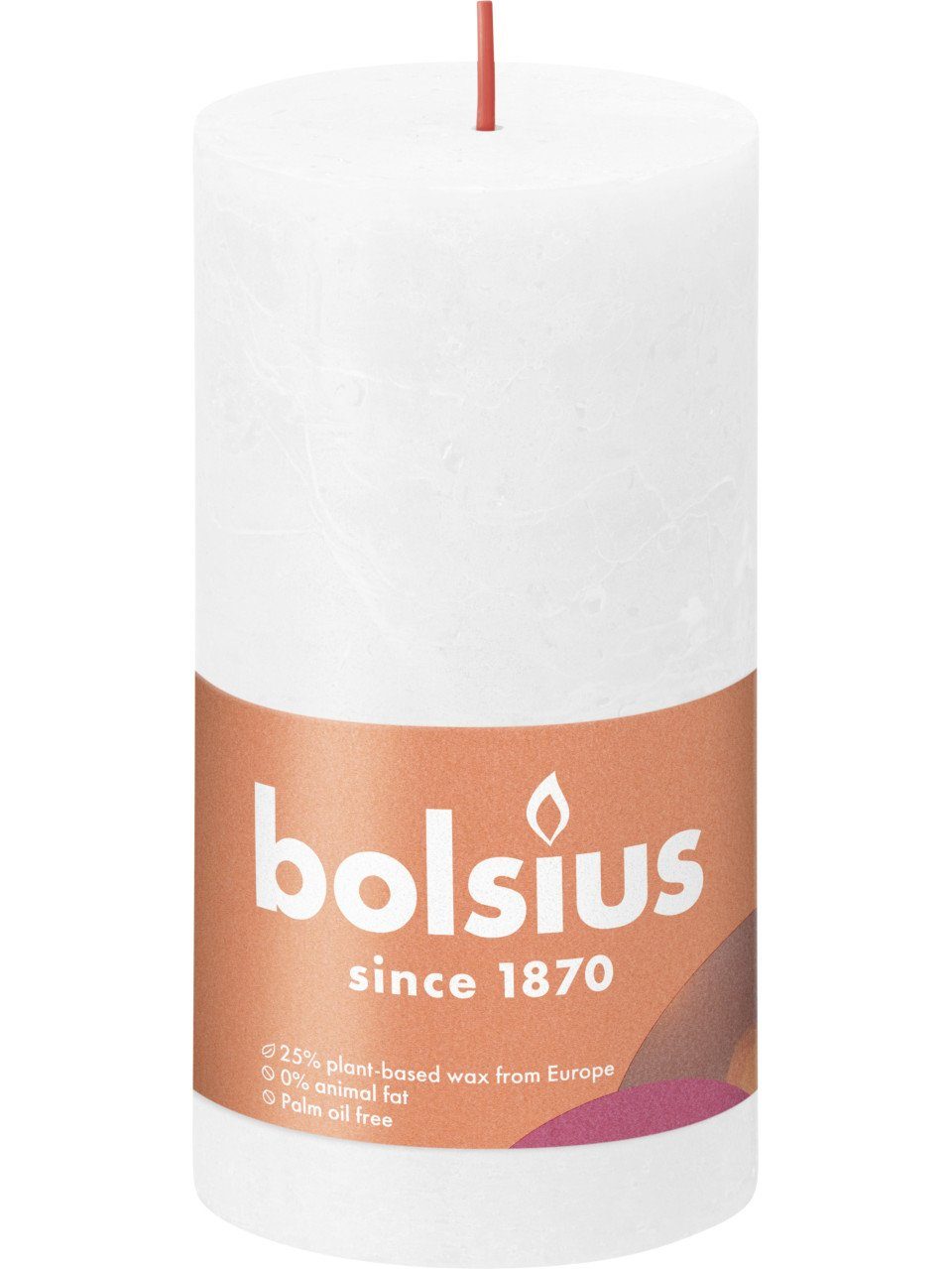 Bolsius Stumpenkerze Bolsius Rustik Stumpenkerze wolkiges weiß, Höhe: