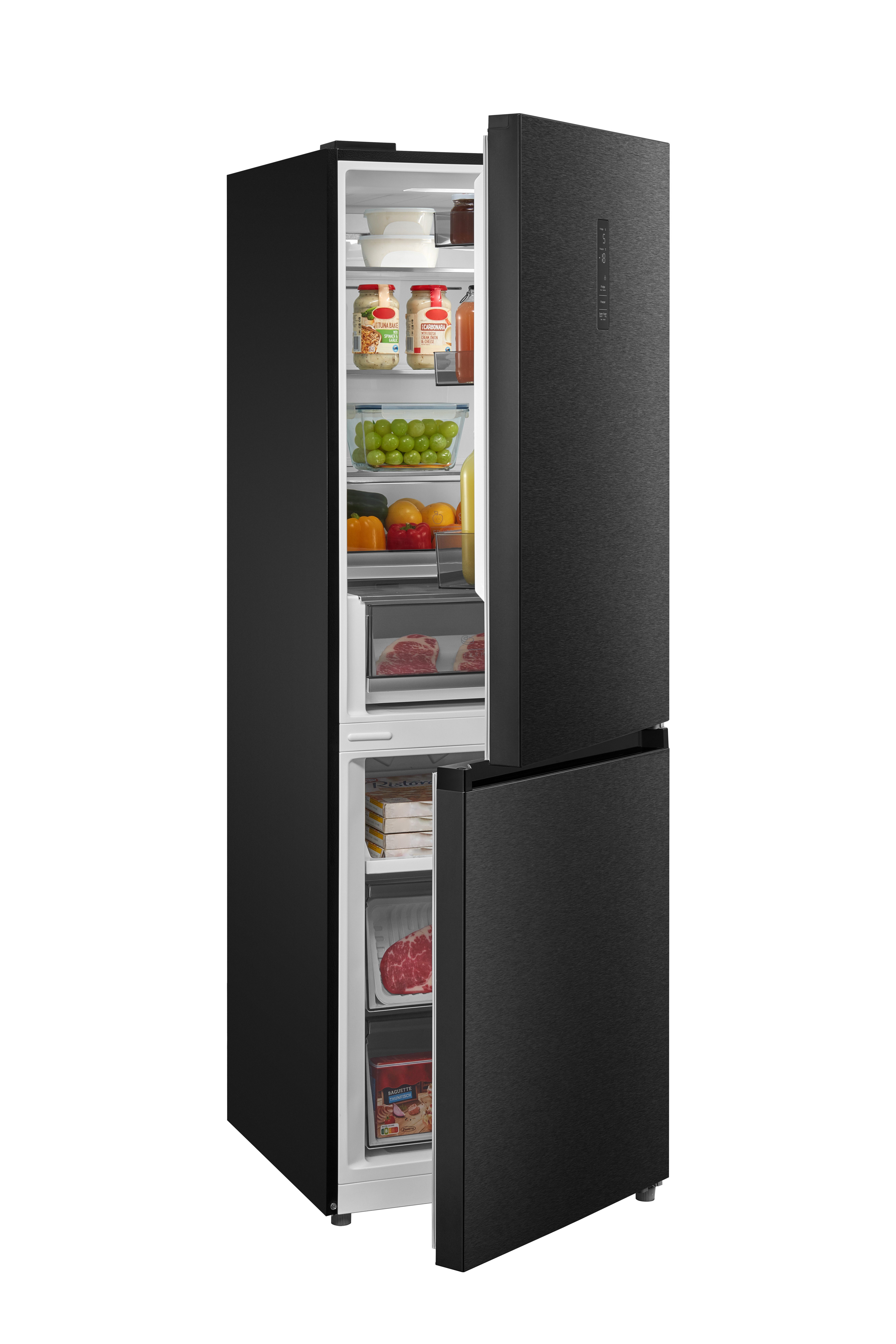 Hanseatic Kühl-/Gefrierkombination HKGKB18560BNFBI, 185 cm hoch, 59,5 cm breit