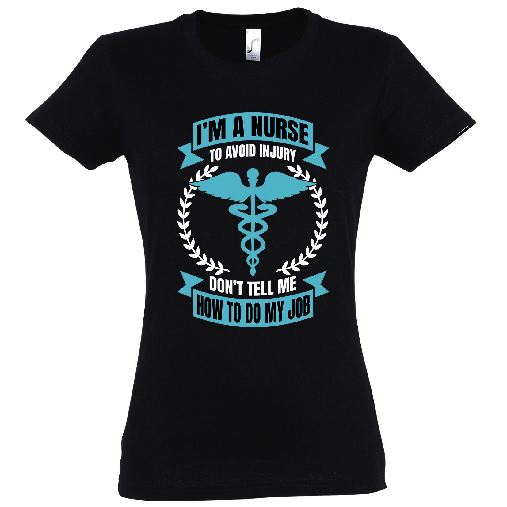 Youth Designz Print-Shirt " I Am A Nurse" Damen Shirt mit trendigem Frontprint