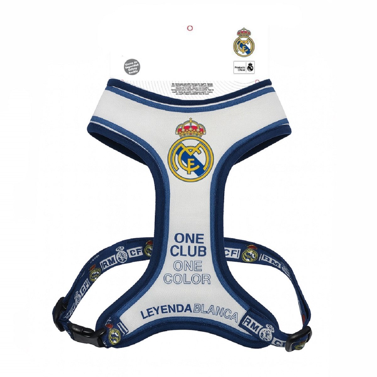 Hunde-Geschirr Real Madrid S/M Verstellbar & bequem für Hunde