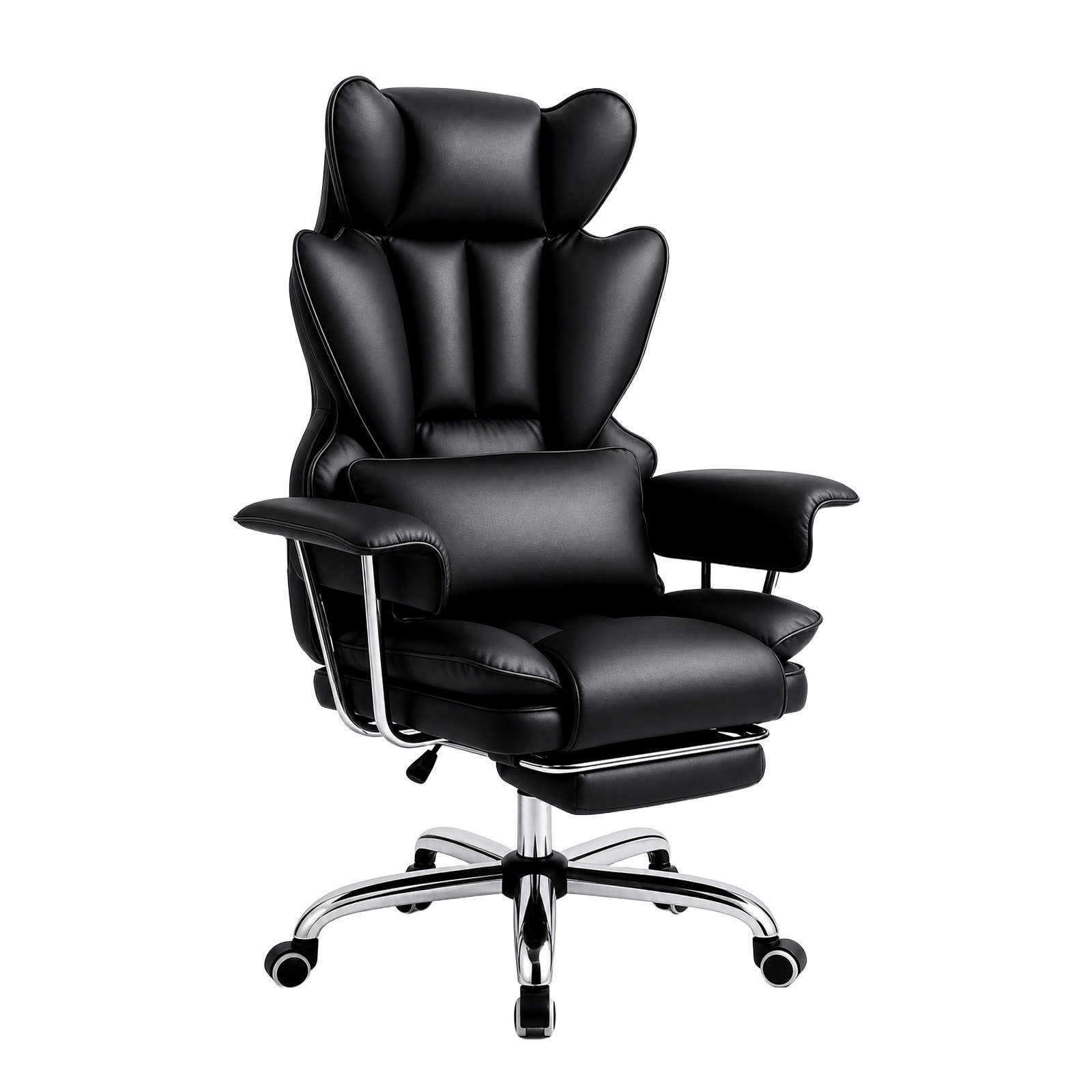 VIDITA Bürostuhl Ergonomischer Bürostuhl Hochlehner mit Fußstütze, verstellbar