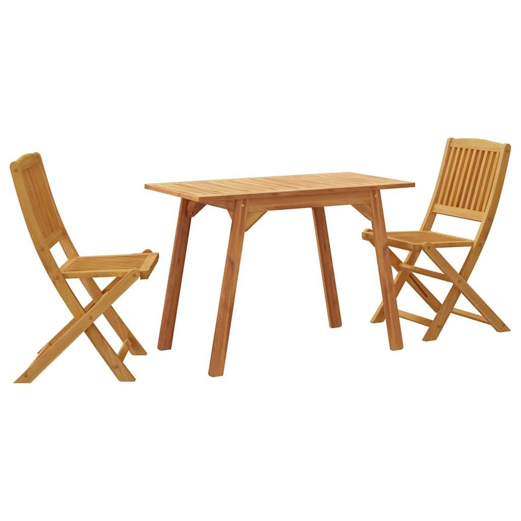 vidaXL Gartenlounge-Set 3-tlg. Balkon-Set Massivholz