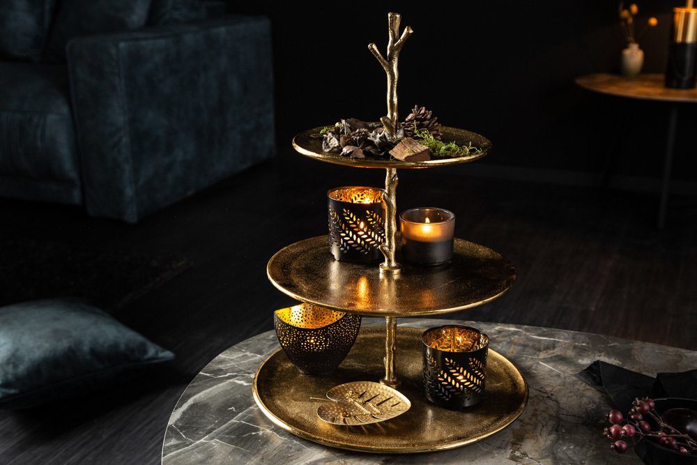 riess-ambiente Dekoetagere ABSTRACT 50cm gold (Einzelartikel, günstig online kaufen