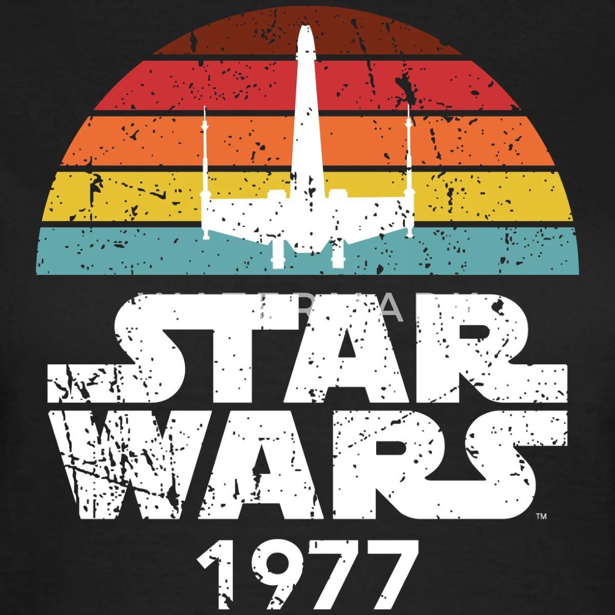 Spreadshirt T-Shirt Star Wars Schriftzug 1977 Retro Frauen T-Shirt (1-tlg)