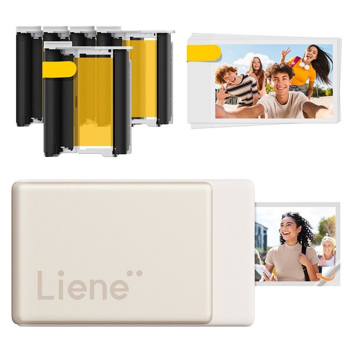 Liene Liene Pearl N200 Pro 2x3" Tragbares Fotodrucker-Set (Gold) Fotodrucker