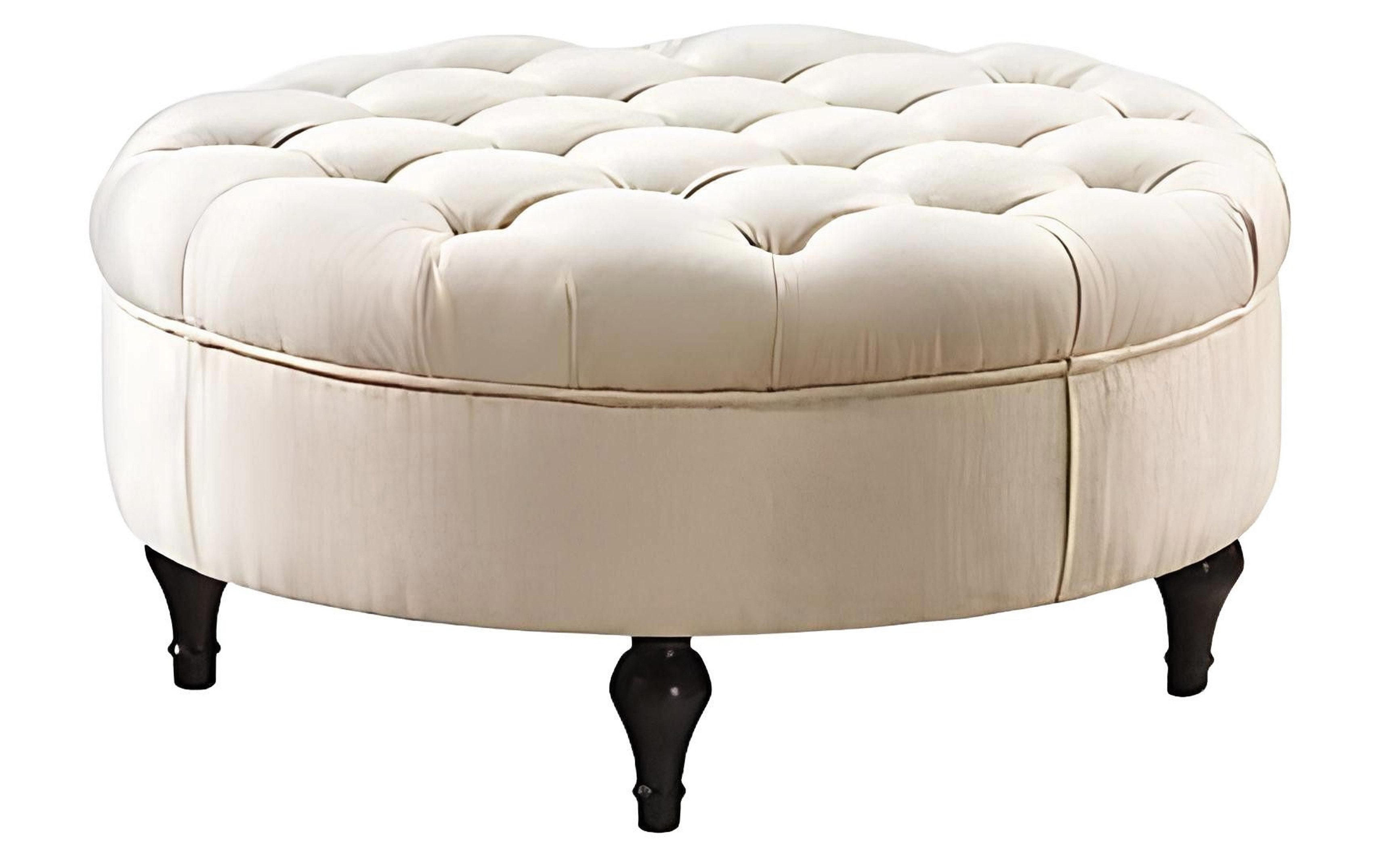 Xlmoebel Hocker Polsterhocker mit gepolstertem Sitz in zeitlosem Design (Hocker), Hergestellt in Europa