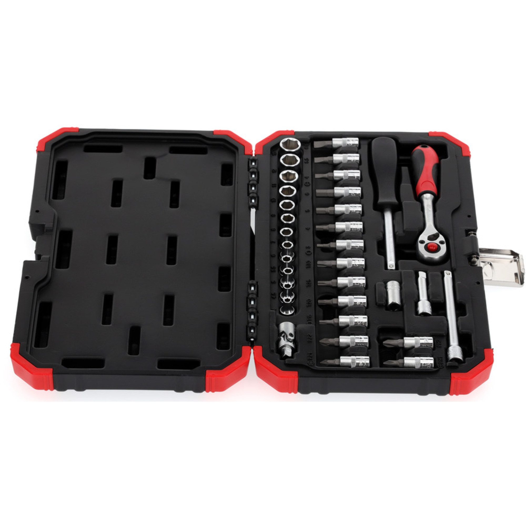 Gedore Ratsche GEDORE Red Steckschlüssel-Satz 1/4", 33-teilig